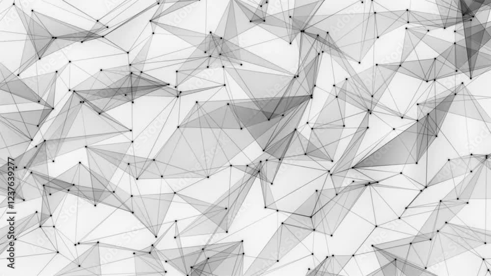 Poster black plexus dot abstract technology futuristic network with loop white background. technology abstr