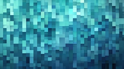Fototapeta premium Abstract teal mosaic pattern background texture