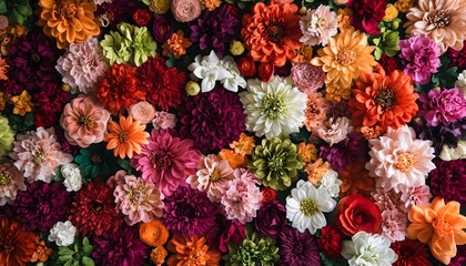 A vibrant collection of colorful paper flowers