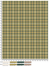 Plaid fabric pattern, blue, brown, cream, seamless for textiles, and for designing clothes, skirts or decorative fabrics. Vector illustration.