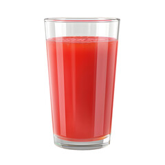 Glass of tomato juice isolated on transparent background