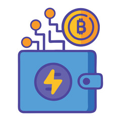 Cryptocurrency Digital Wallet Blockchain Icon