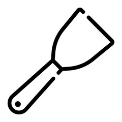 putty knife line icon