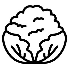 Cabbage Line Icon