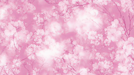 Pink Blossom Watercolor Floral Springtime Design