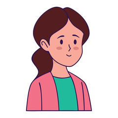 Young Woman Calm Expression Portrait