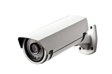 CCTV camera, isolated on transparent background.