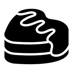Chocolate valentine Solid Icon