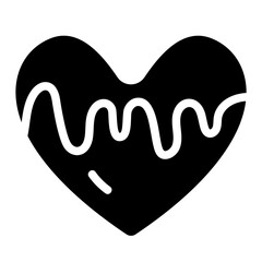 Chocolate vanilla love Solid Icon