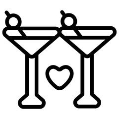 Cocktail Line Icon