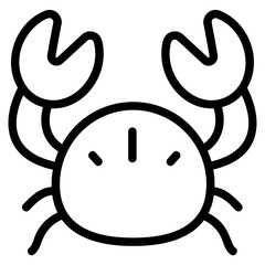 Crab Line Icon