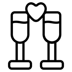 Dinner date Line Icon