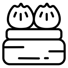 Dumplings Line Icon