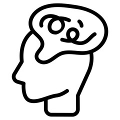 Exhausted Line Icon