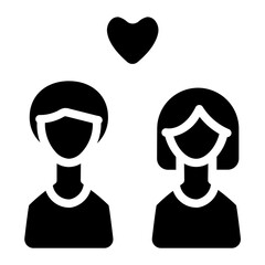 Fall in love Solid Icon