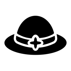 Fashion hat Solid Icon