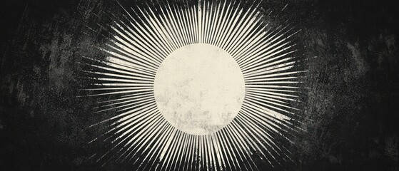 Radial halftone gradient with a black-to-white transition, set against a grainy, textured background with a bold black edge, leaving the center open for creative customization.