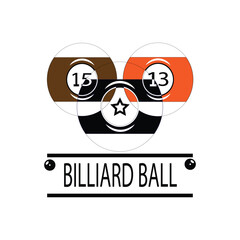 Obraz premium Set Classic Simple badge billiard logo