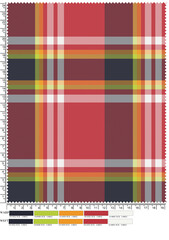 Plaid fabric pattern, blue, brown, cream, seamless for textiles, and for designing clothes, skirts or decorative fabrics. Vector illustration.