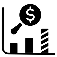 Investment analysis Solid Icon