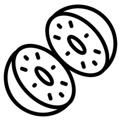 Kiwi fruit Line Icon