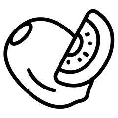 Kiwi fruits Line Icon