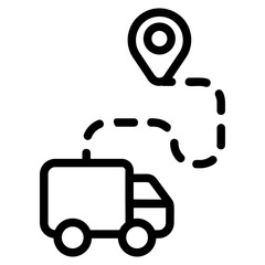 Last mile delivery Line Icon