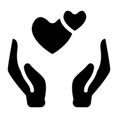 Love and care Solid Icon