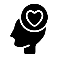 Love think Solid Icon