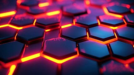 Fototapeta premium Abstract futuristic glowing panels, 3d render, Generative AI