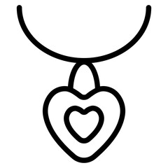 Necklace gift Line Icon