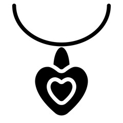 Necklace gift Solid Icon