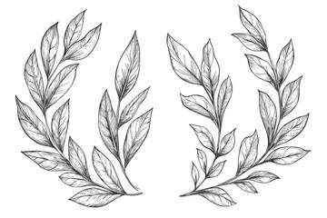 Fototapeta premium laurel wreath vector