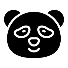 Panda Solid Icon