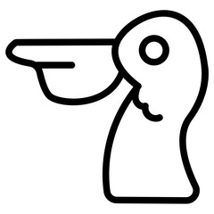 Pelican Line Icon