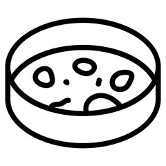 Obraz premium Petri dish Line Icon