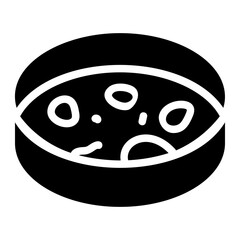 Fototapeta premium Petri dish Solid Icon