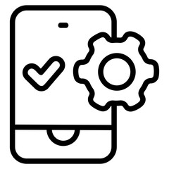 Phone repair Line Icon