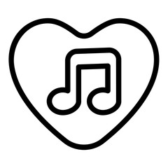 Romanticizing music Line Icon