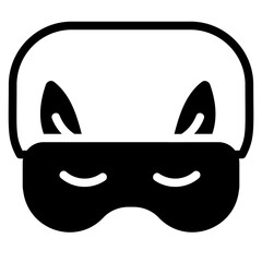 Sleep eye mask Solid Icon