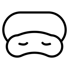 Sleep eye mask Line Icon