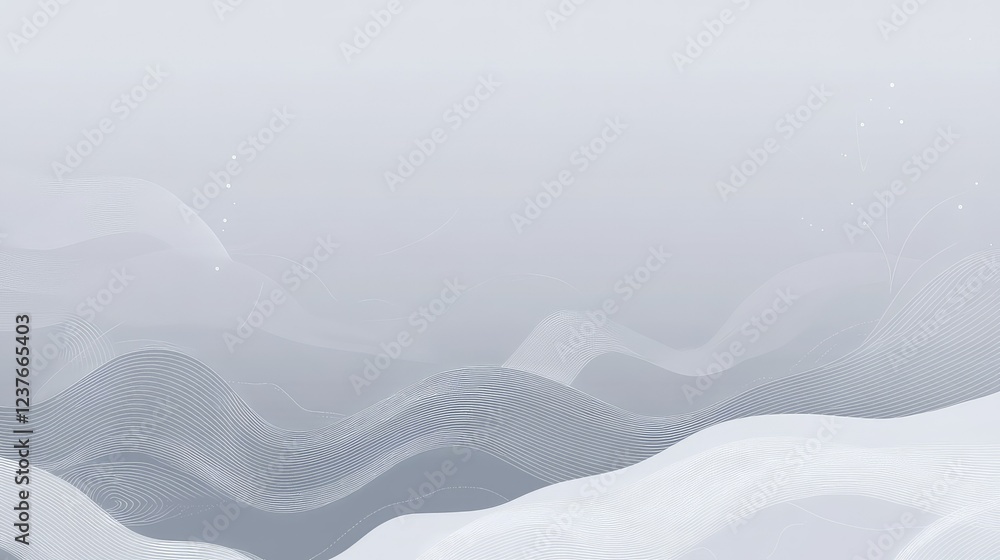 Aufkleber minimalist smooth gray background with a subtle wavy line pattern for modern aesthetics