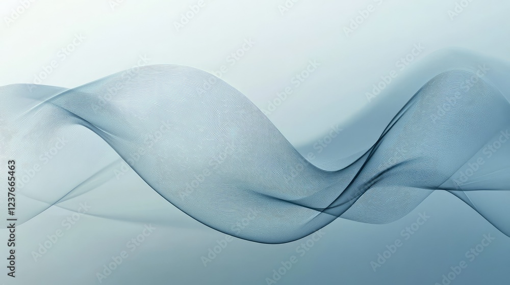 Poster minimalist smooth gray background with a subtle wavy line pattern for modern aesthetics
