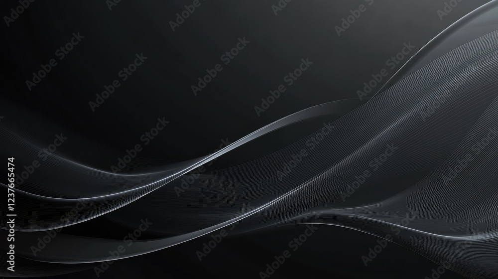 Aufkleber minimalist smooth gray background with a subtle wavy line pattern for modern aesthetics