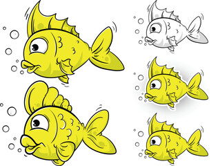 Unique Animal Design Cute Fish Clipart