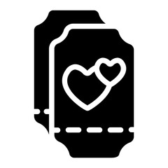 Ticket love Solid Icon