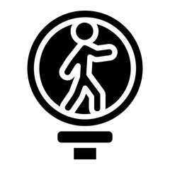Walk sign Solid Icon