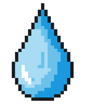 Water drop pixel style