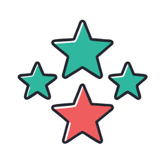 Obraz premium Star rating icon in flat style