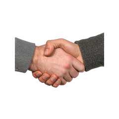 Strong Male Hands in a Firm Handshake, Partnership and Agreement Concept